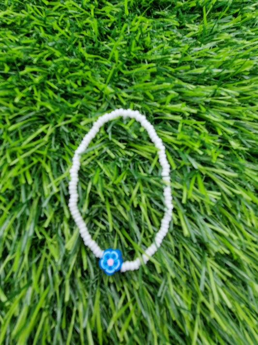 Blue Flower Anklet