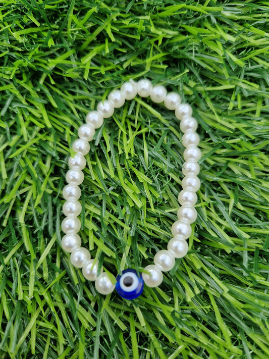 Evil Eye Pearl Bracelet